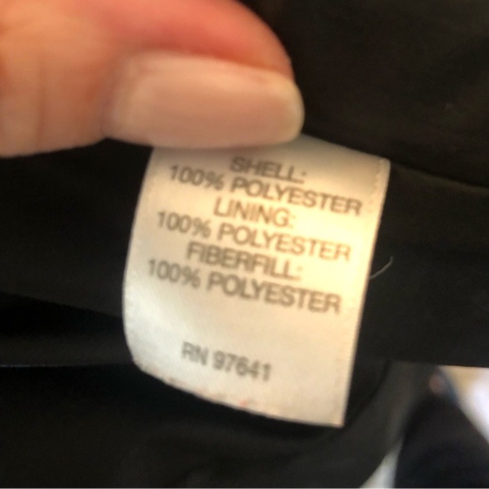 J. Jill  Black Puffer Coat Mid Thigh Length Small - Picture 7 of 8